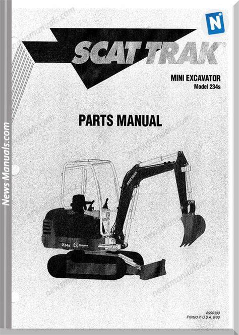 Scat Trak 234s 8990399 Parts Book 